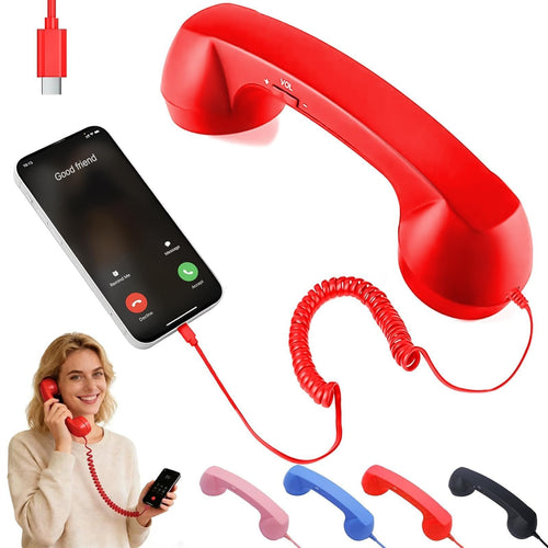 📞Retro Wired Telephone Handset for Smartphones | Vintage Style Phone Receiver