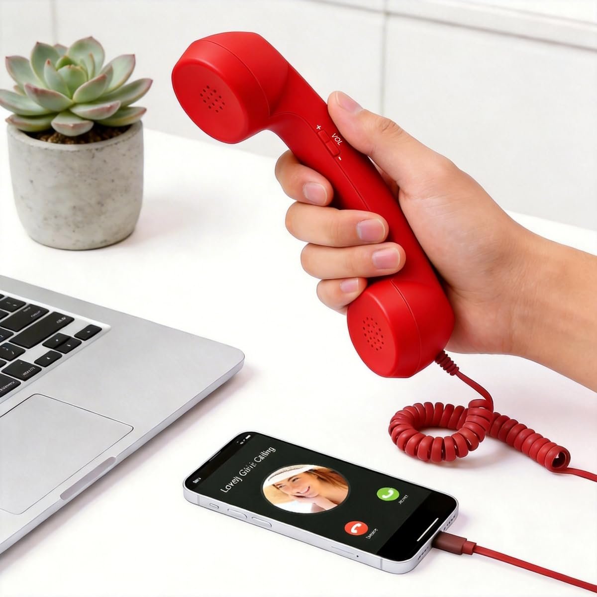📞Retro Wired Telephone Handset for Smartphones | Vintage Style Phone Receiver