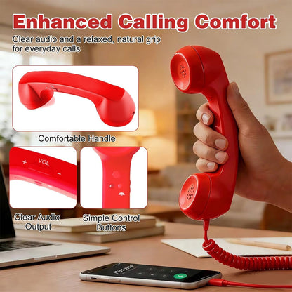 📞Retro Wired Telephone Handset for Smartphones | Vintage Style Phone Receiver