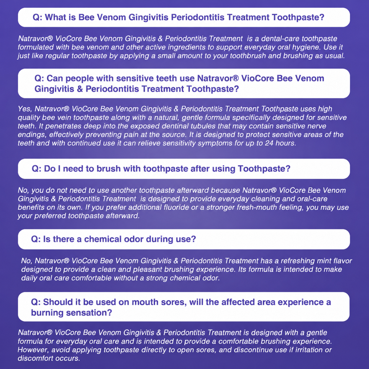 🦷𝐍𝐚𝐭𝐫𝐚𝐯𝐨𝐫® VioCore Bee Venom Gingivitis & Periodontitis Treatment Toothpaste