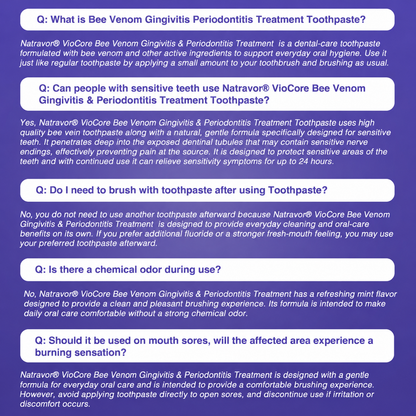 🦷𝐍𝐚𝐭𝐫𝐚𝐯𝐨𝐫® VioCore Bee Venom Gingivitis & Periodontitis Treatment Toothpaste