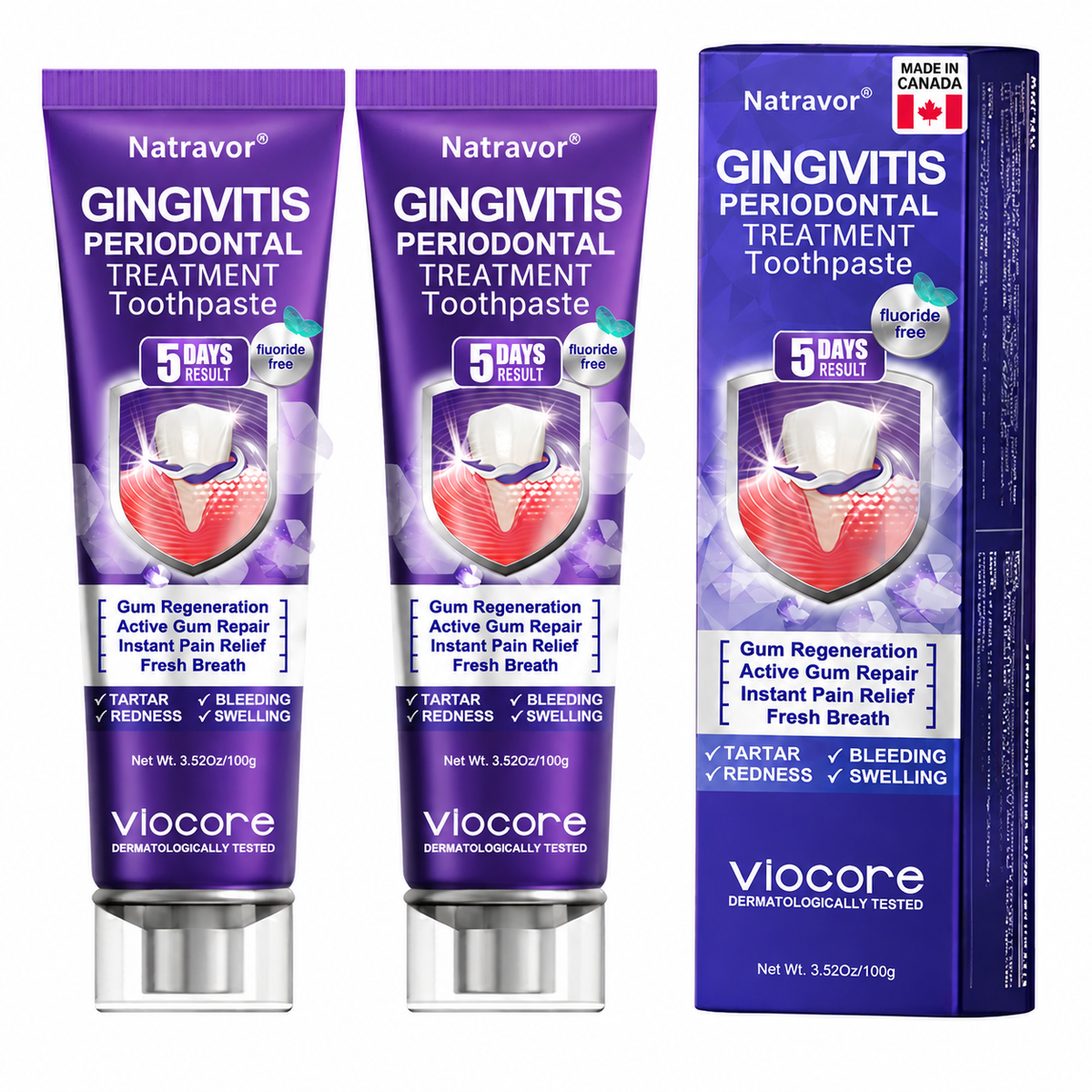 🦷𝐍𝐚𝐭𝐫𝐚𝐯𝐨𝐫® VioCore Bee Venom Gingivitis & Periodontitis Treatment Toothpaste