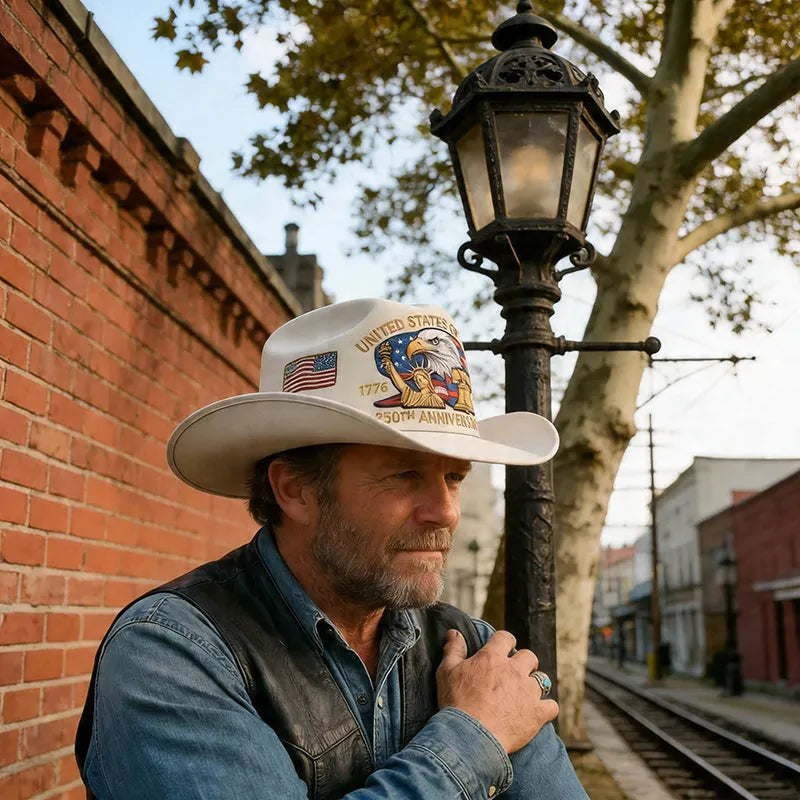 ⚡️Last Day 50% OFF - 250 Years Later — Still StandingTM Patriotic Cowboy Hat