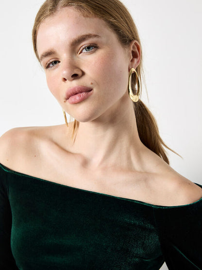 Bardot Velvet Top