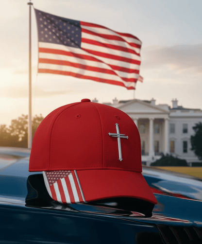 🔥Jesus 3-Nail Cross & Crown of Thorns Christian Embroidered Adjustable Hat ✝️