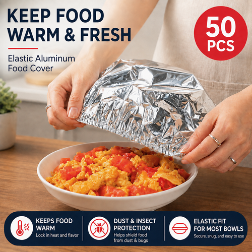 🧑‍🍳50K+ SOLD!✨ 💝Aluminum Foil Heat-retaining Cover (50pcs)