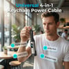 🔌 4-in-1 Digital Display Keychain Charging Cable — Power Anytime, Anywhere