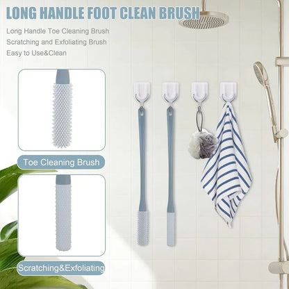 Long‑Handle Silicone Foot Cleaning Brush