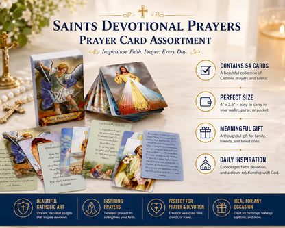 ✝️ Catholic PU Leather Holy Card Holder – Pocket Prayer Card Organizer with Snap Closure