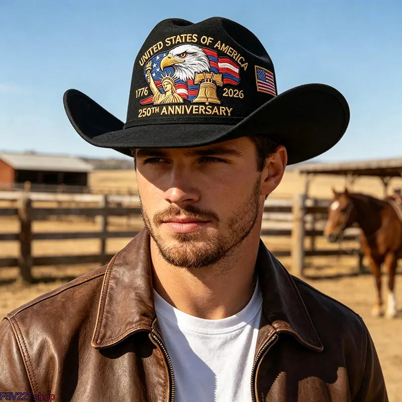 ⚡️Last Day 50% OFF - 250 Years Later — Still StandingTM Patriotic Cowboy Hat