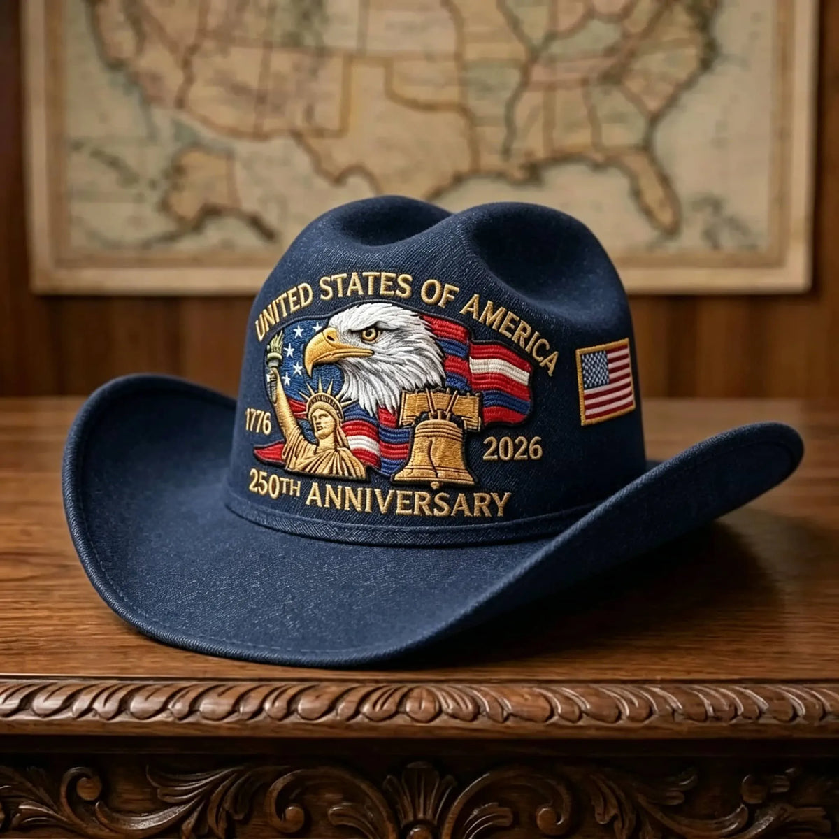 ⚡️Last Day 50% OFF - 250 Years Later — Still StandingTM Patriotic Cowboy Hat