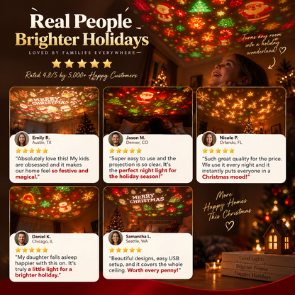 Christmas Projector LED Lights for Ceiling & Wall