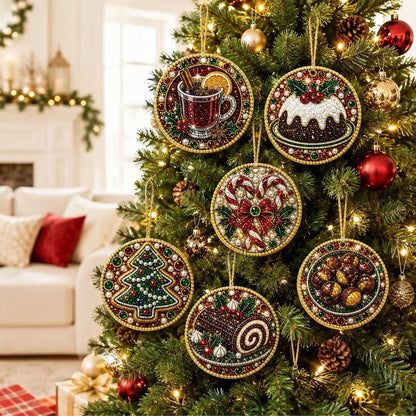 🎄Christmas Pearl Diamond Painting Pendant Kits(6 Pcs)