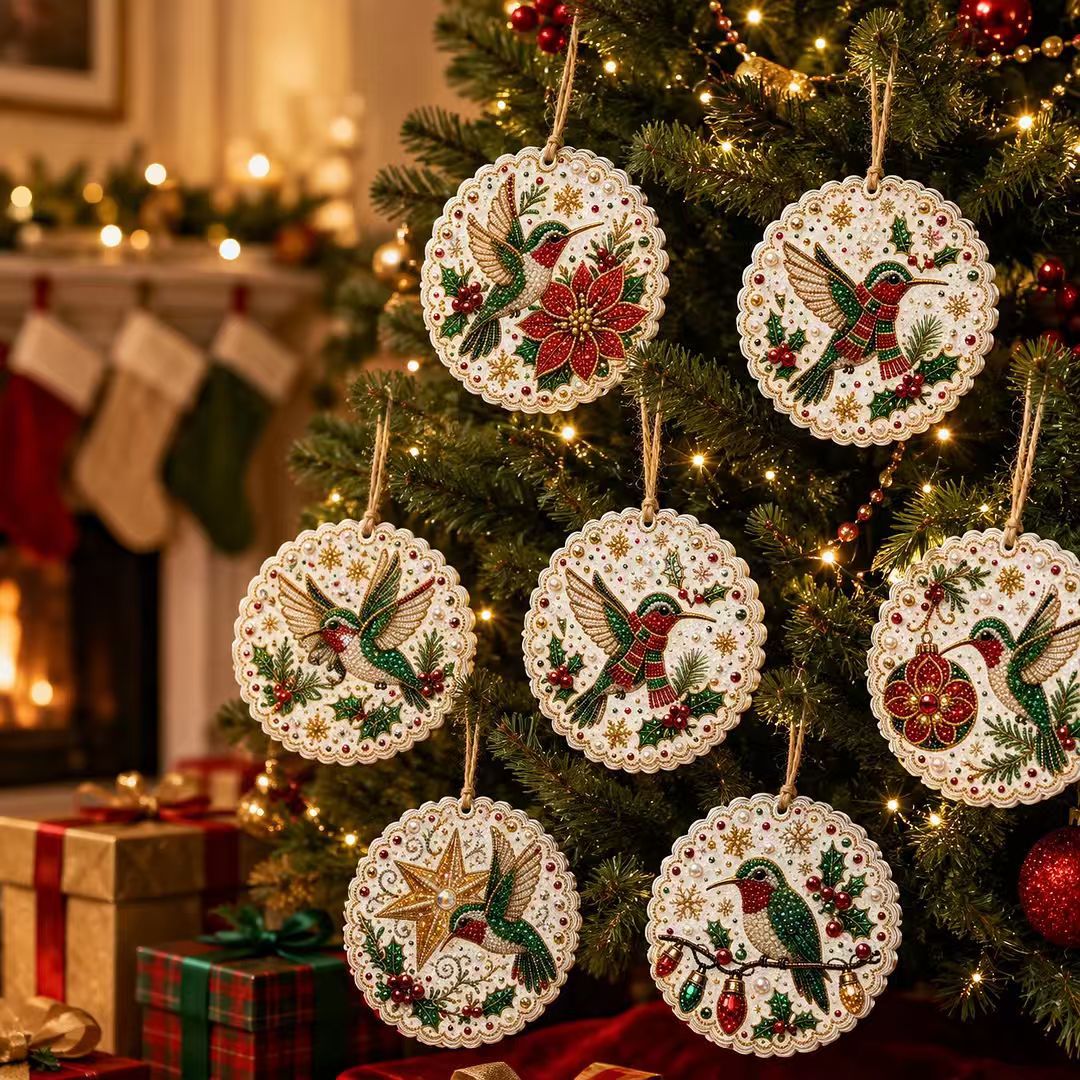 🎄Christmas Pearl Diamond Painting Pendant Kits(6 Pcs)