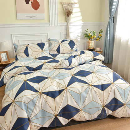 Black and White Bedding Set for Double Bed
