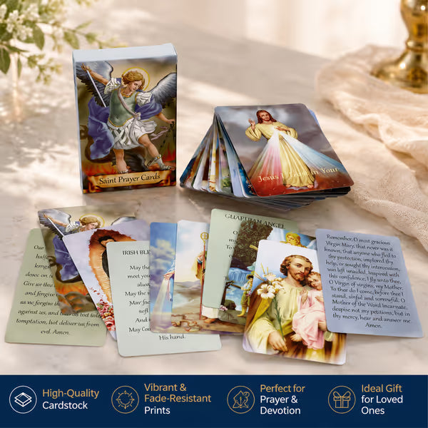 ✝️ Catholic PU Leather Holy Card Holder – Pocket Prayer Card Organizer with Snap Closure