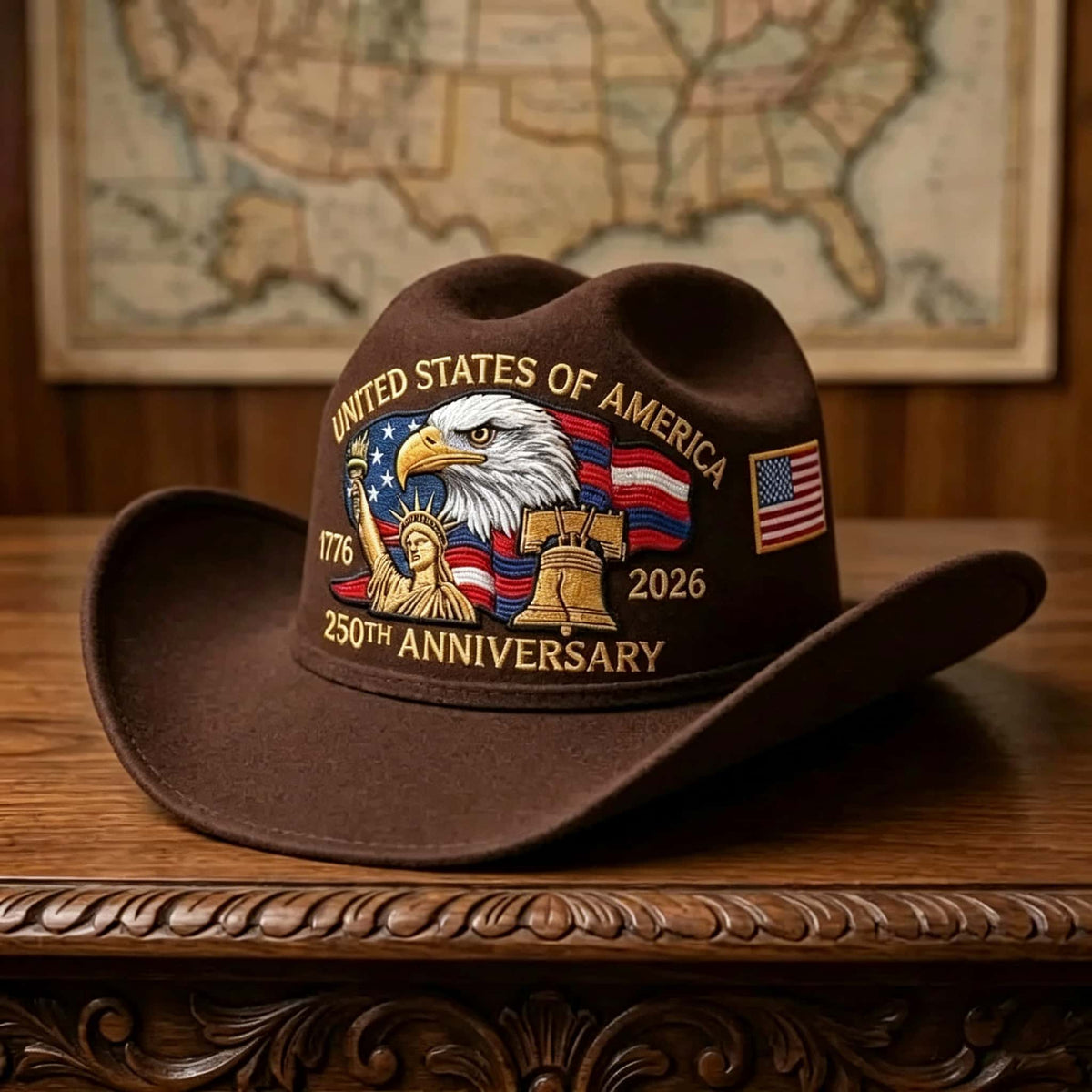 ⚡️Last Day 50% OFF - 250 Years Later — Still StandingTM Patriotic Cowboy Hat