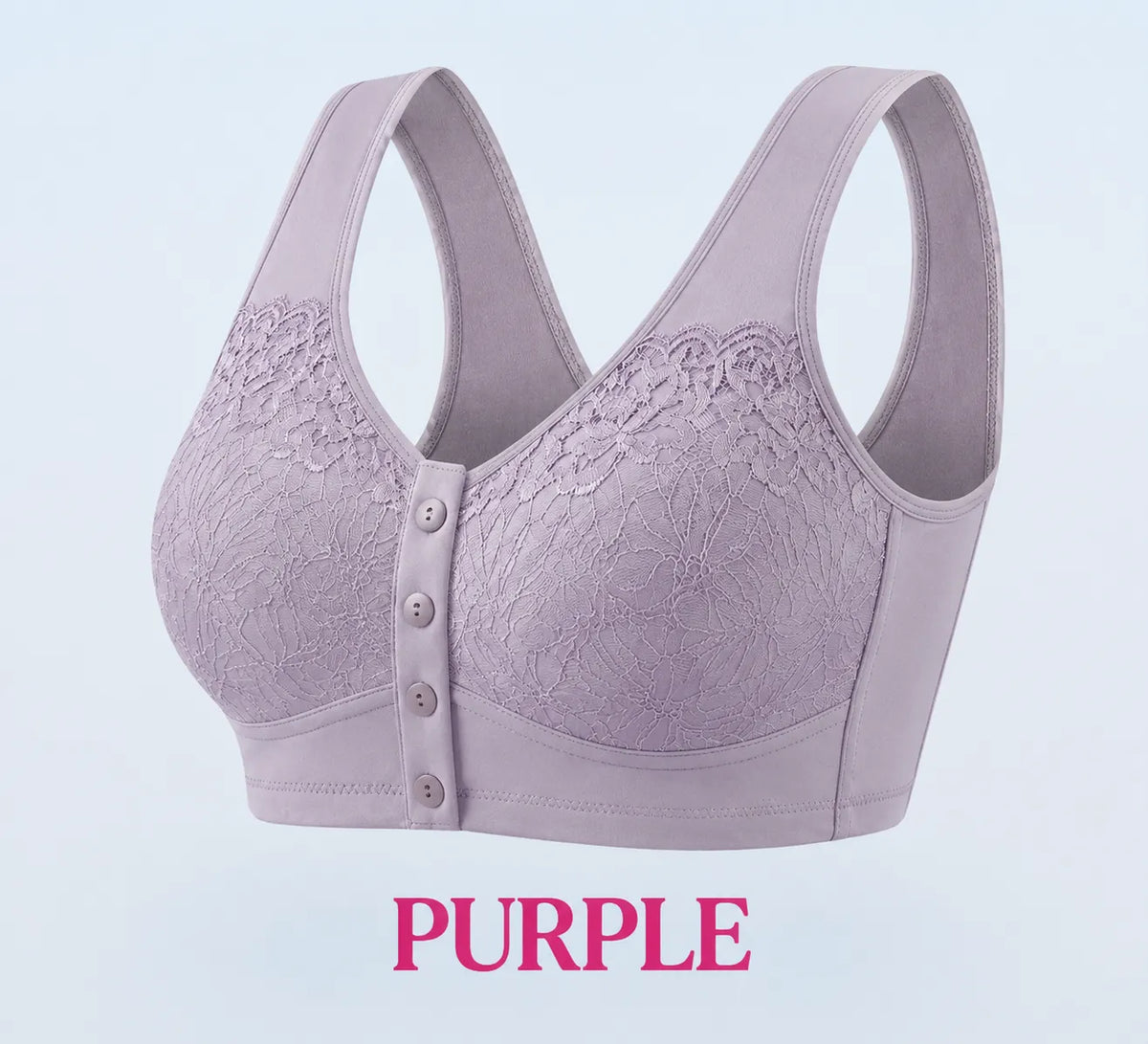 TOPSPIRE - Front Closure Breathable Cotton Lifting Bra for Seniors