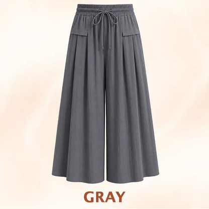 Relaxed Wide-Leg Cropped Culottes
