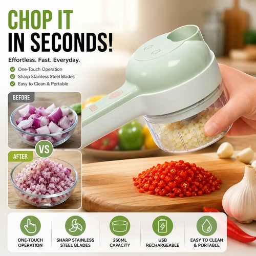 ⚡ Elorysa™ 4-in-1 Electric Vegetable Chopper — Prep Meals in Seconds