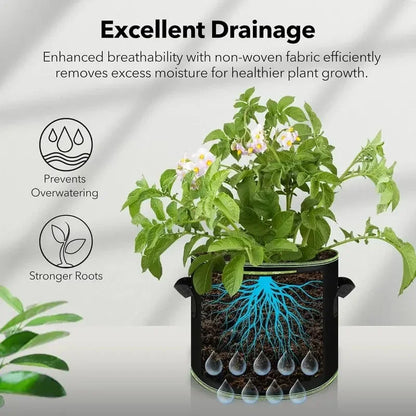 🌱 Elorysa 5-Gallon Grow Bags — Healthier Roots, Better Drainage & Easier Growing