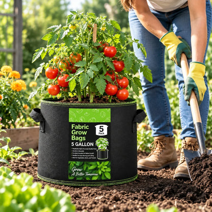 🌱 Elorysa 5-Gallon Grow Bags — Healthier Roots, Better Drainage & Easier Growing