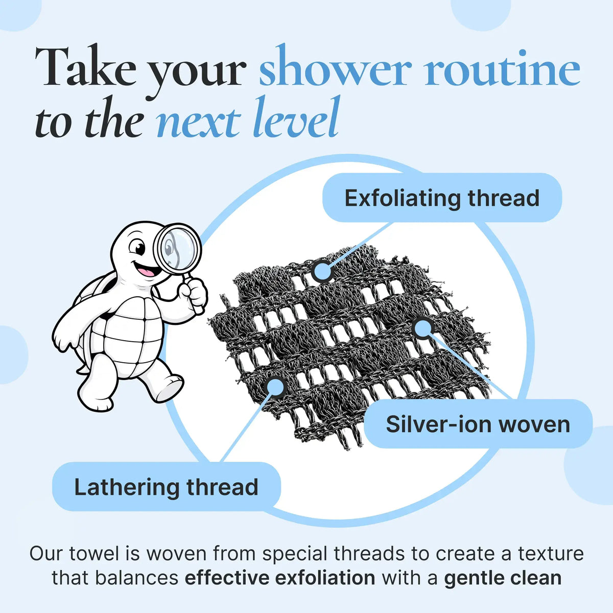 Aegiri Exfoliating Antibacterial Shower Towel
