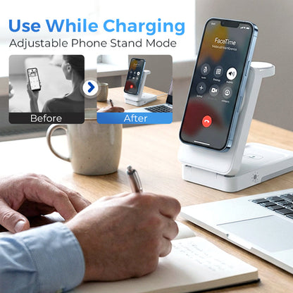 💡Miretha Wireless Charging Stand, Fast Charging Dock for iPhone with Adjustable Phone Stand Design