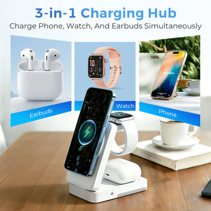 💡Miretha Wireless Charging Stand, Fast Charging Dock for iPhone with Adjustable Phone Stand Design
