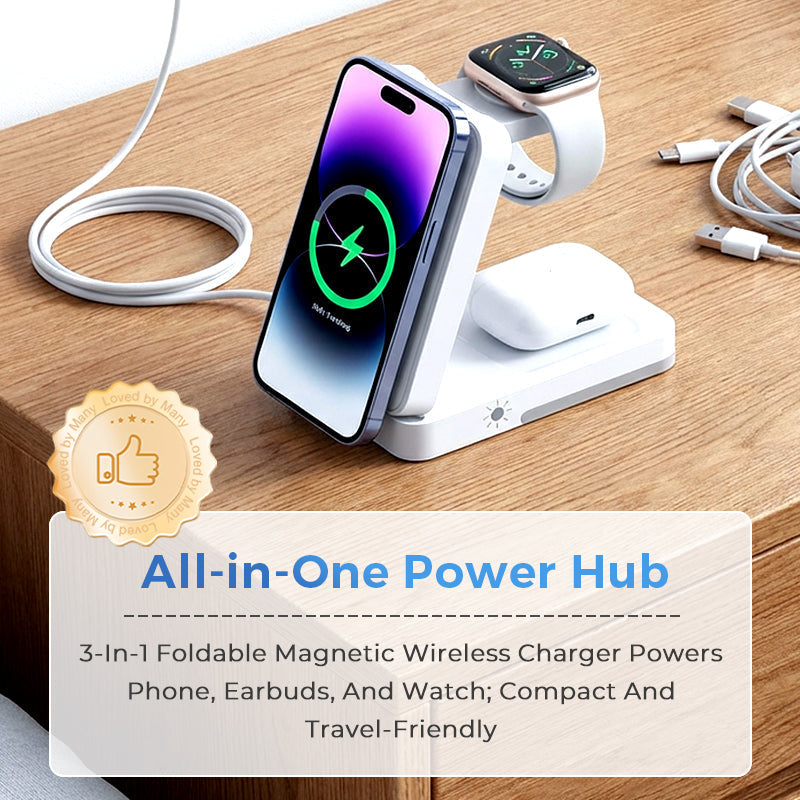 💡Miretha Wireless Charging Stand, Fast Charging Dock for iPhone with Adjustable Phone Stand Design