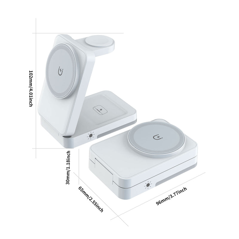 💡Miretha Wireless Charging Stand, Fast Charging Dock for iPhone with Adjustable Phone Stand Design