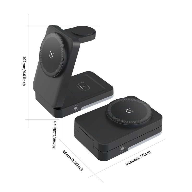 💡Miretha Wireless Charging Stand, Fast Charging Dock for iPhone with Adjustable Phone Stand Design