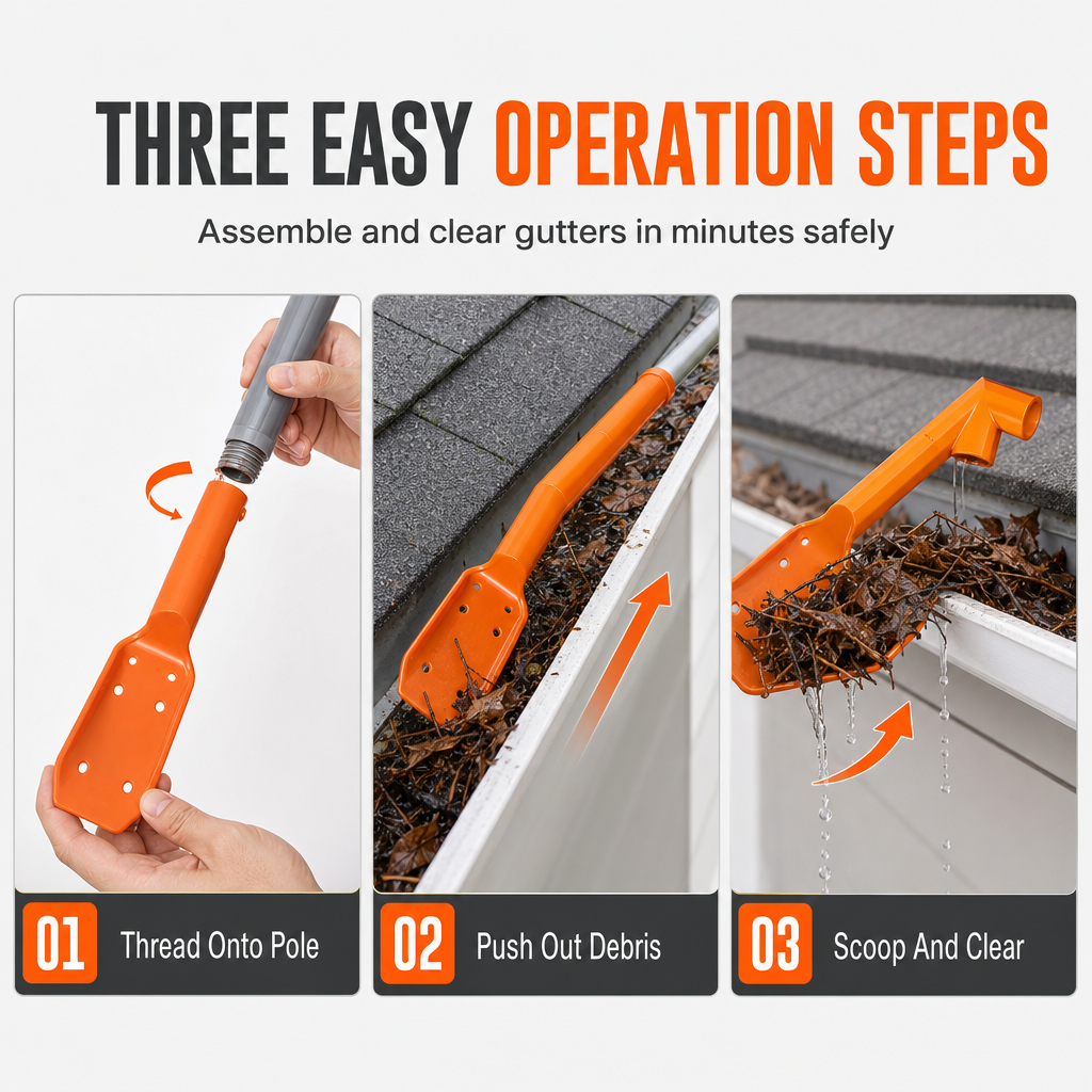 🔥50% OFF🔥No-Climb Gutter Cleaning Tool